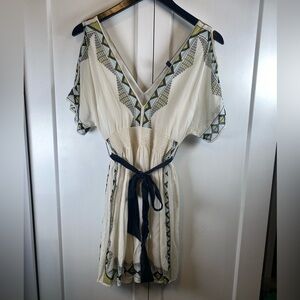 BCBG MaxAzria | Silk V Neck Mini Dress - XS
